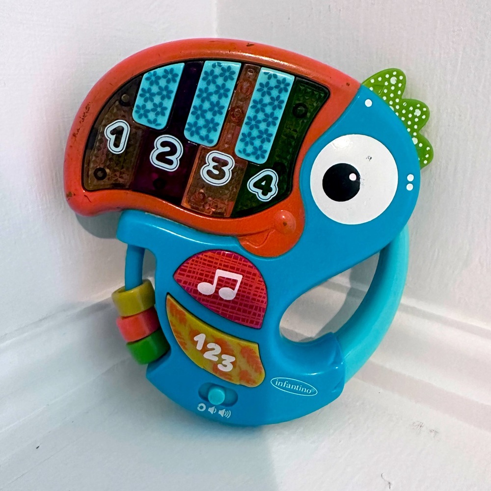 Infantino Go GaGa! Piano & Numbers Learning Toucan  (Teal) Toy - 6 to 36 Months